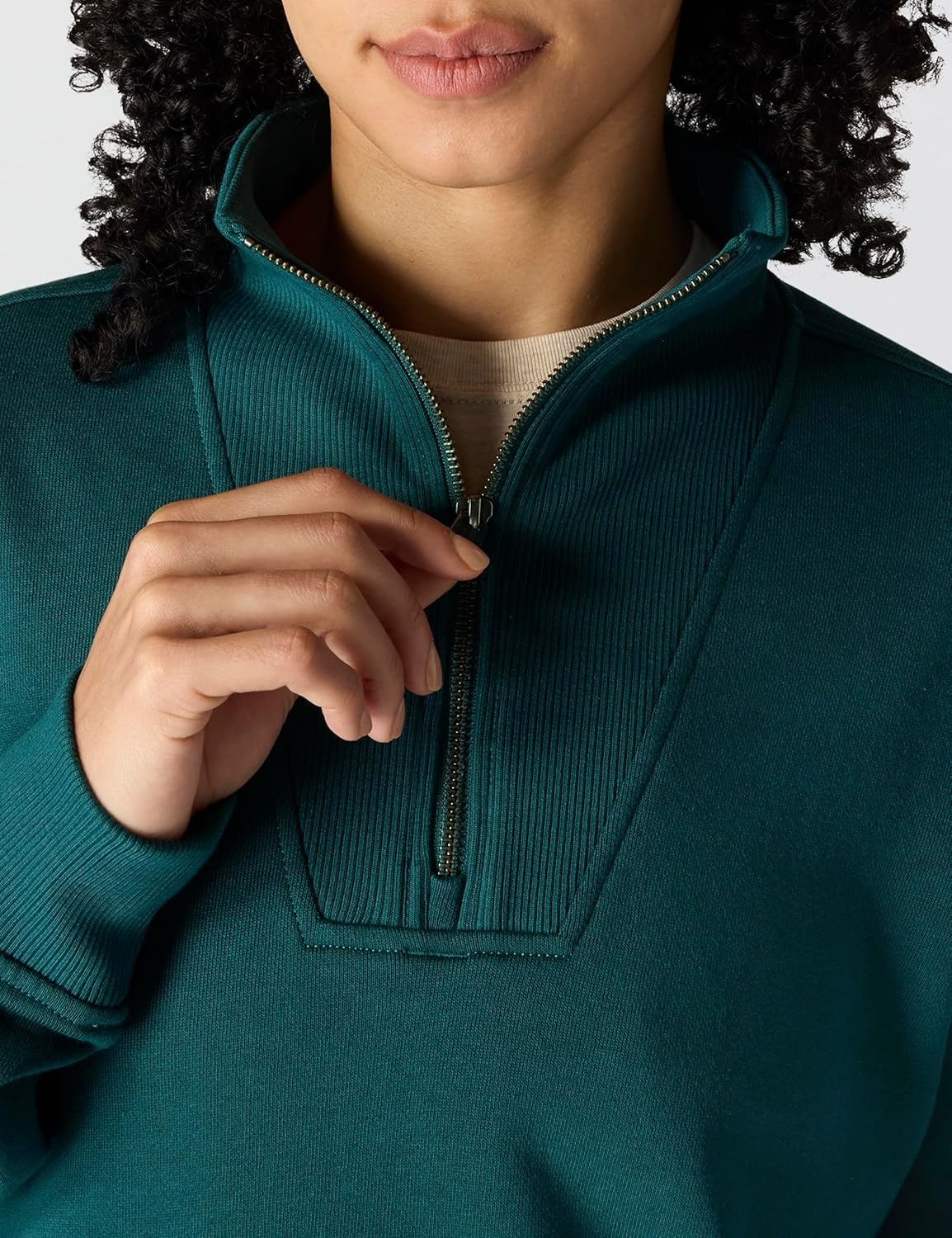 image:imageCarhartt Womens TENCEL Fiber Series HalfZip SweatshirtGreenstone