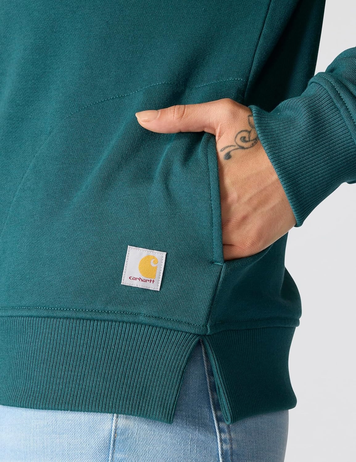 image:imageCarhartt Womens TENCEL Fiber Series HalfZip SweatshirtGreenstone