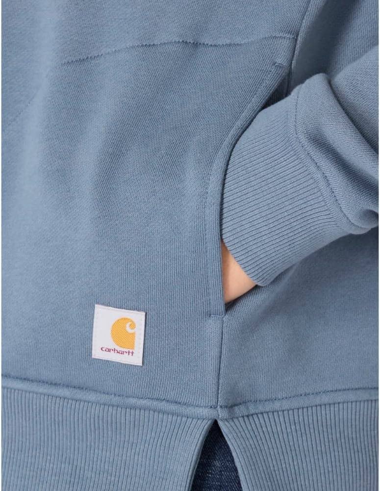 image:imageCarhartt Womens TENCEL Fiber Series HalfZip SweatshirtIron Blue