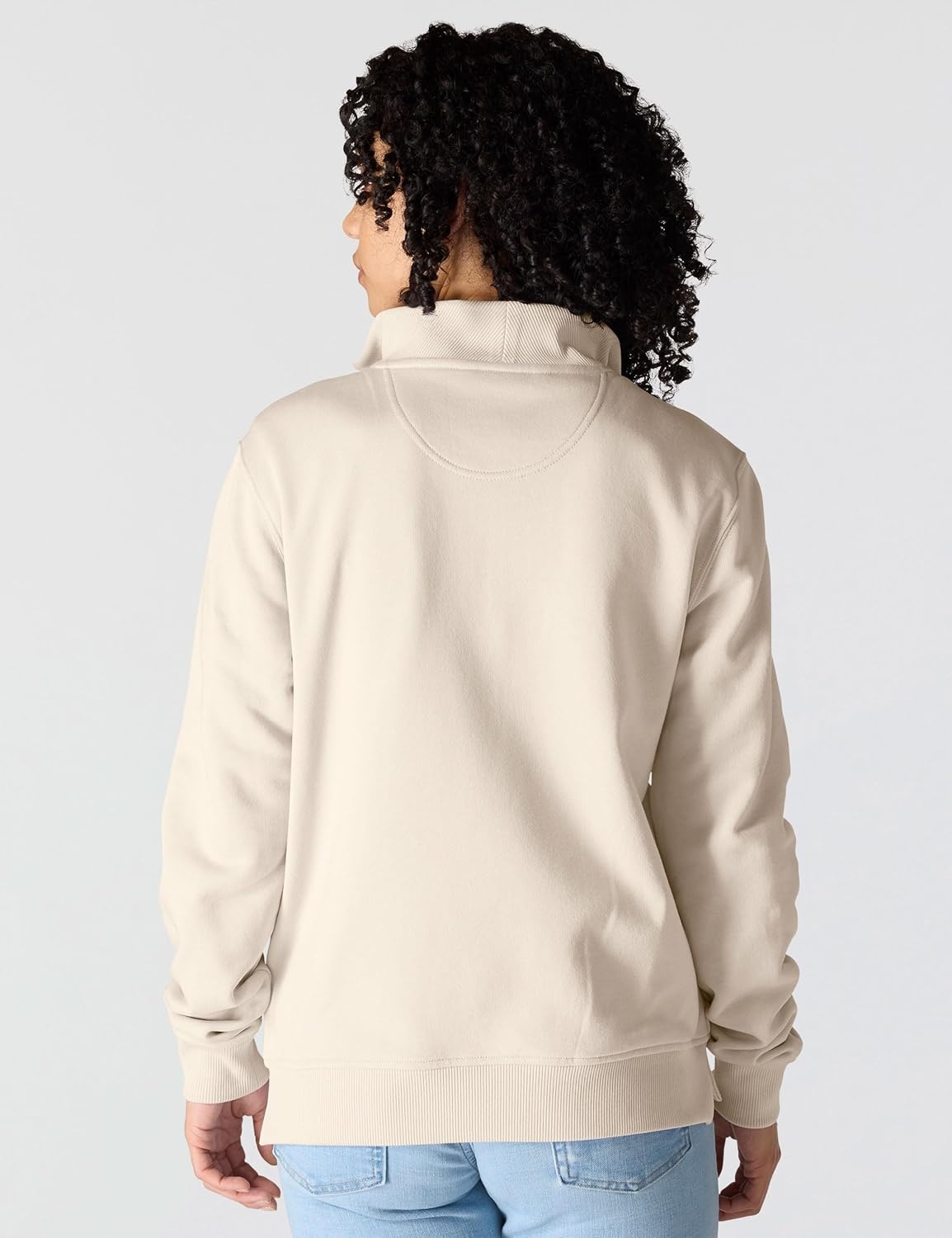 image:imageCarhartt Womens TENCEL Fiber Series HalfZip SweatshirtOat Milk