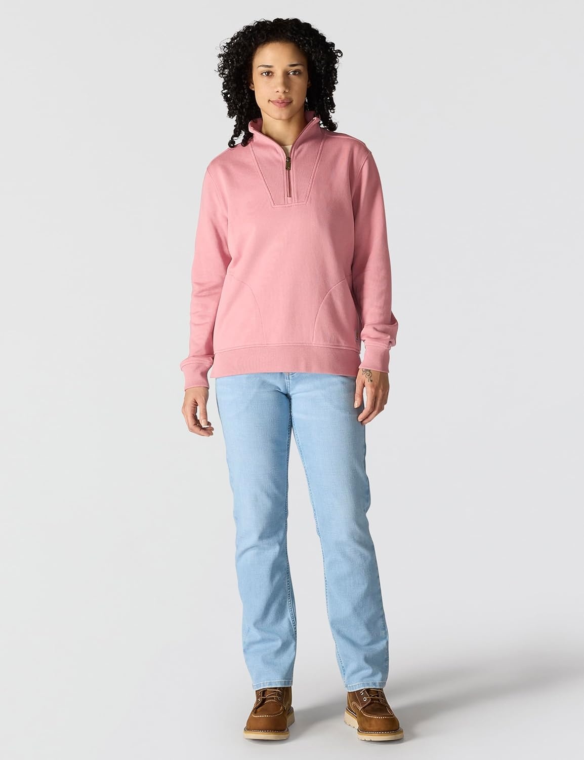 image:imageCarhartt Womens TENCEL Fiber Series HalfZip SweatshirtRose Tint