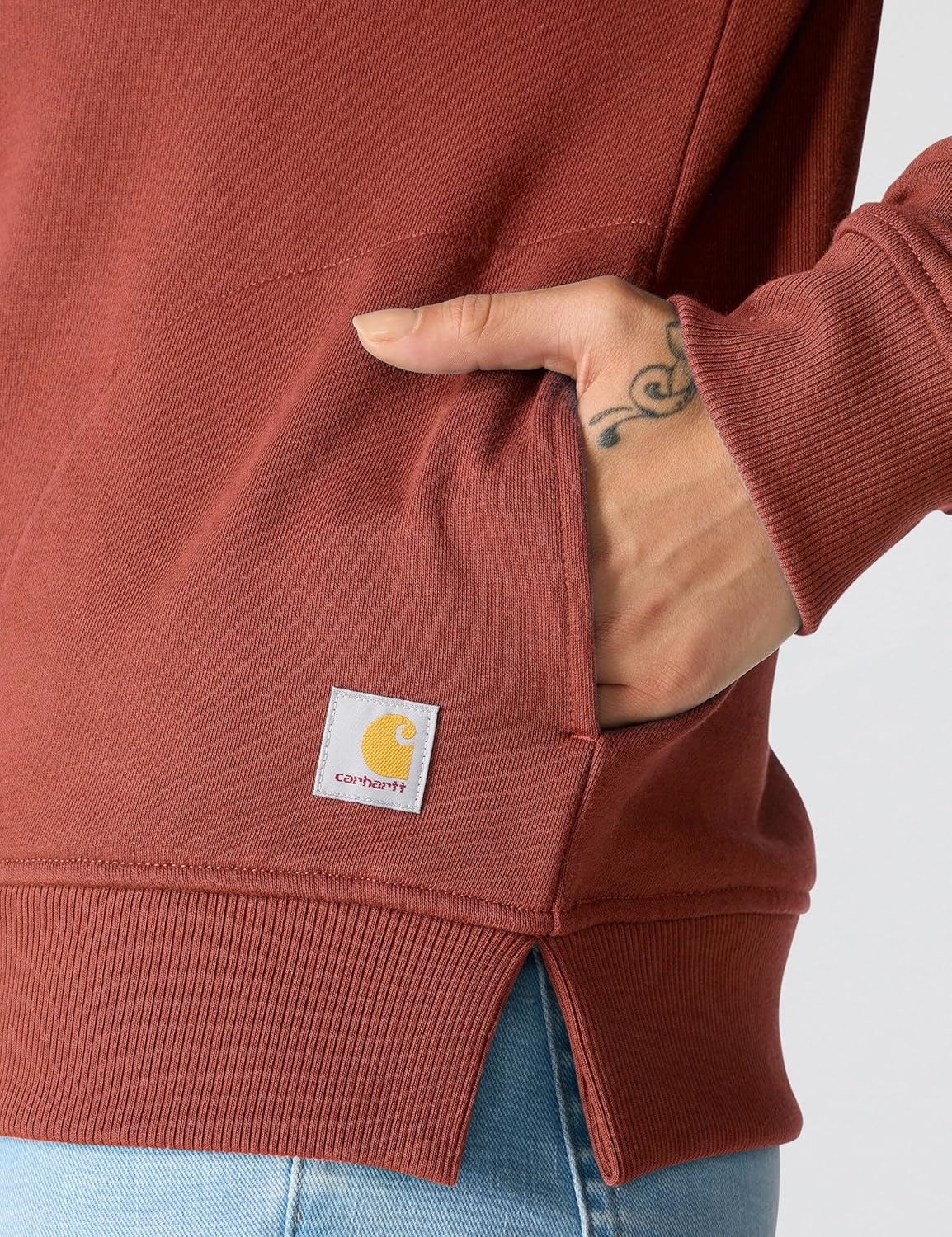 image:imageCarhartt Womens TENCEL Fiber Series HalfZip SweatshirtSpice Red