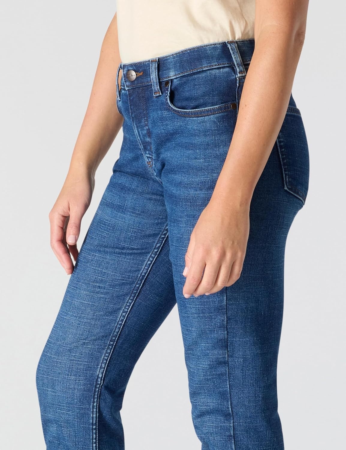 image:imageCarhartt Womens The Essential Mid Rise Comfort Jeans Performance Fit Stretch DenimGrotto