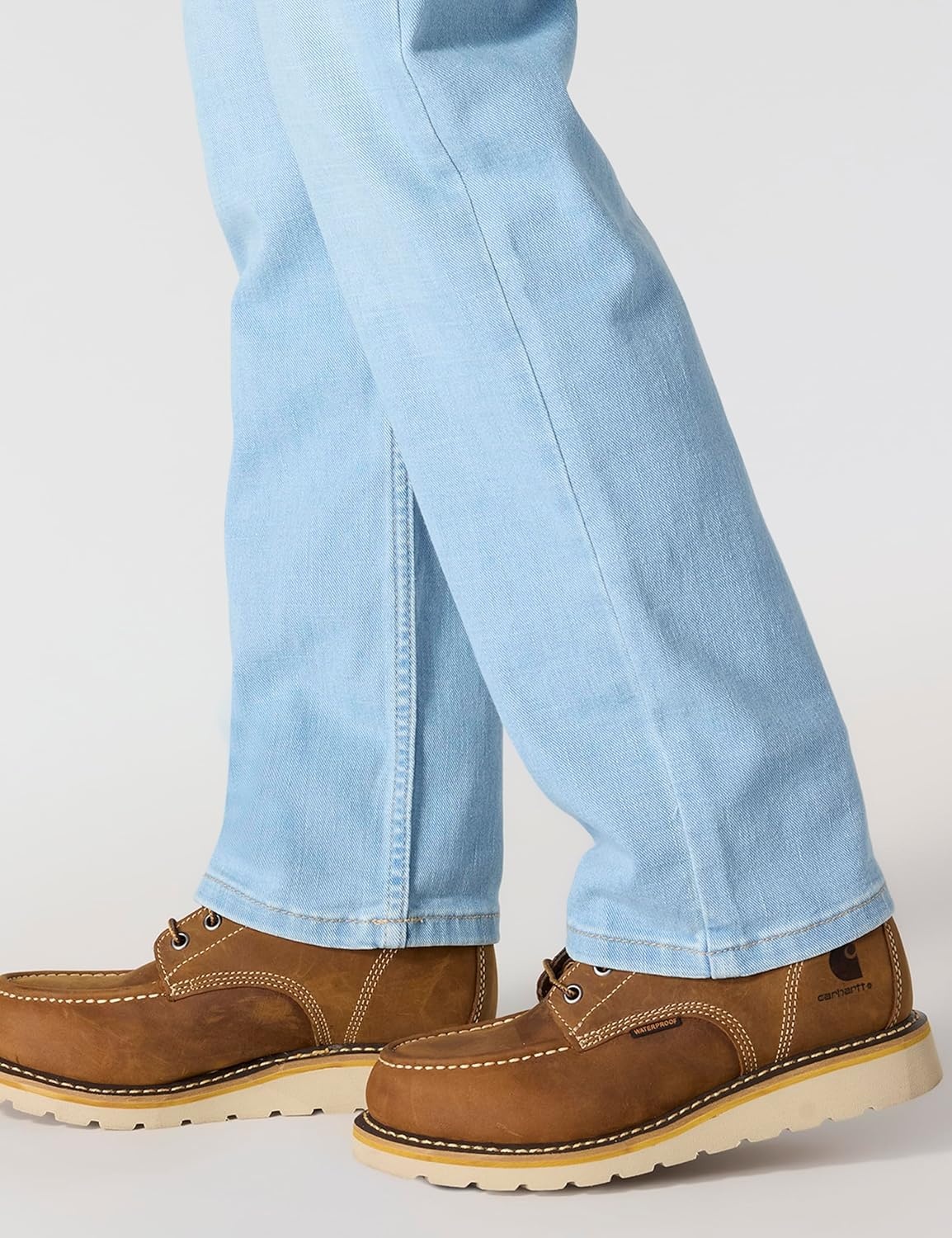 image:imageCarhartt Womens The Essential Mid Rise Comfort Jeans Performance Fit Stretch DenimMorning Sky