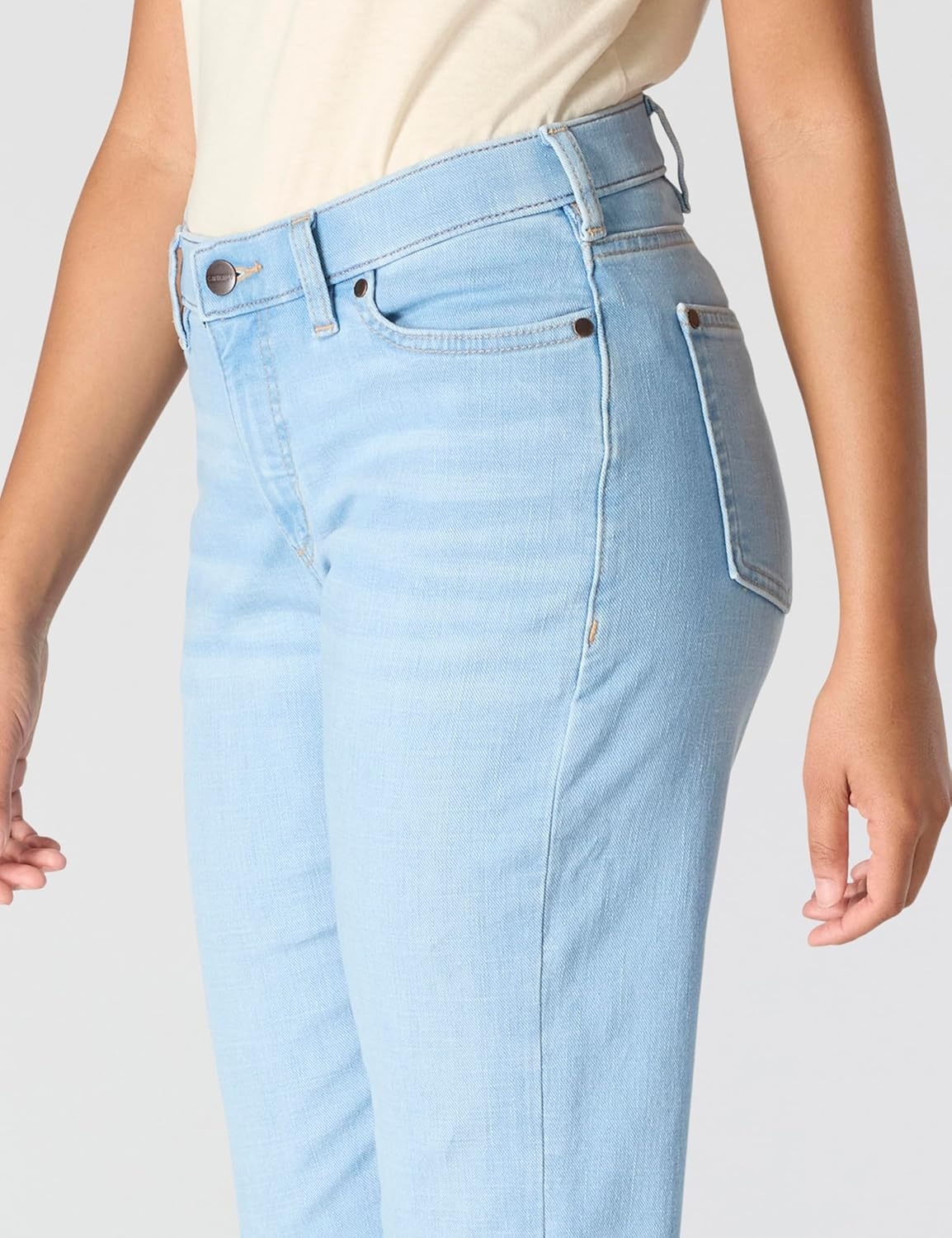 image:imageCarhartt Womens The Essential Mid Rise Comfort Jeans Performance Fit Stretch DenimMorning Sky