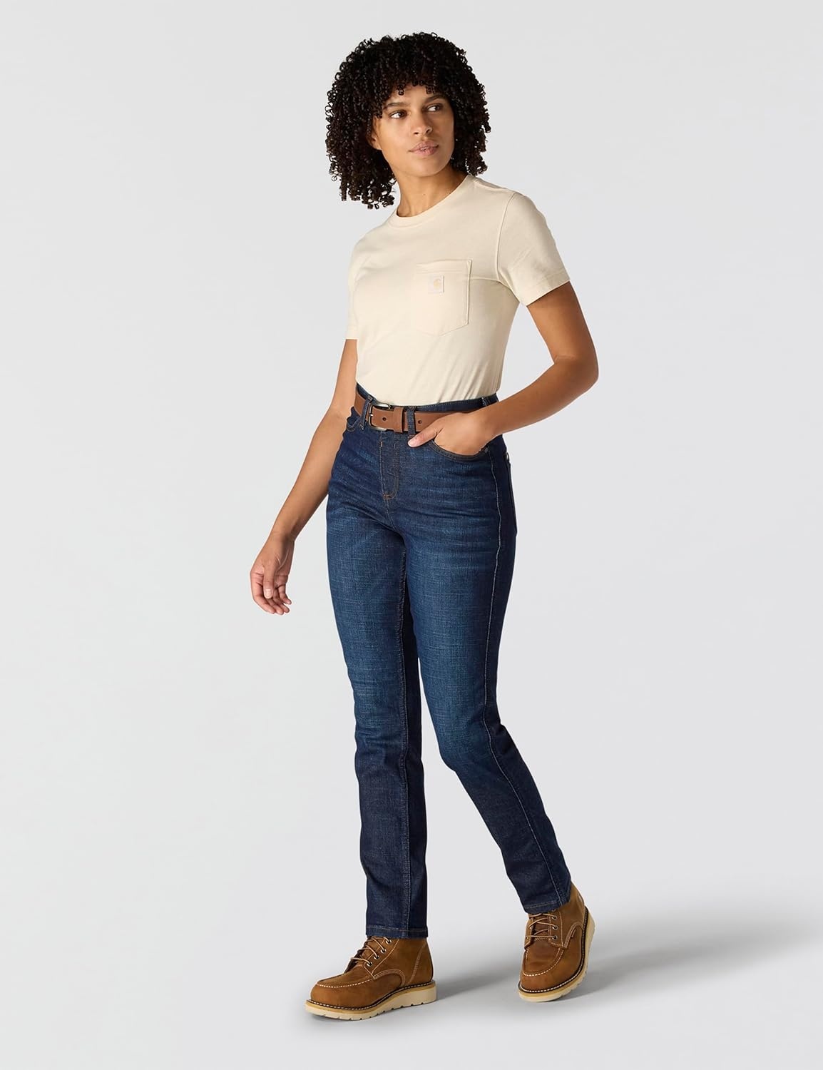 image:imageCarhartt Womens The Mason High Rise Slim Fit Jeans Performance Fit Stretch DenimDownpour