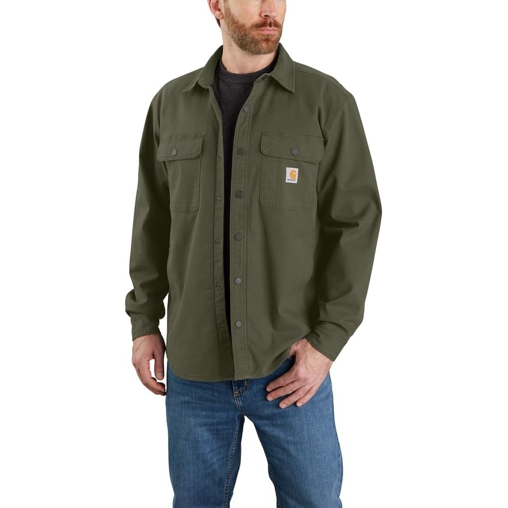 image:imageCarhartt Mens Rigby Relaxed Shirt JacBasil
