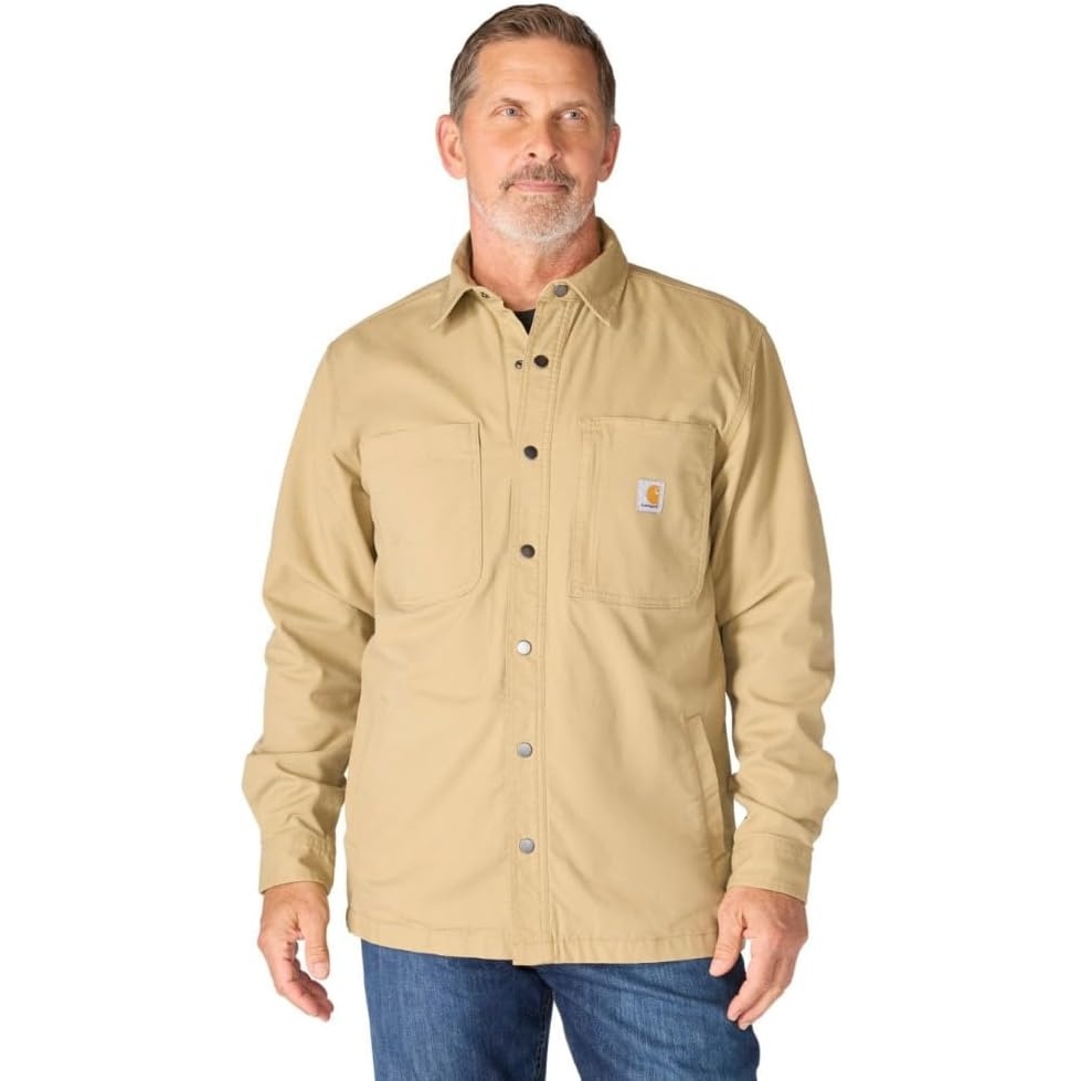 image:imageCarhartt Mens Rigby Relaxed Shirt JacDark Khaki