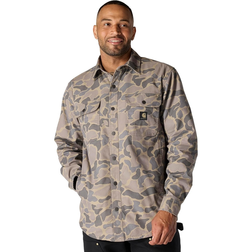 image:imageCarhartt Mens Rigby Relaxed Shirt JacKhaki Vintage Camo