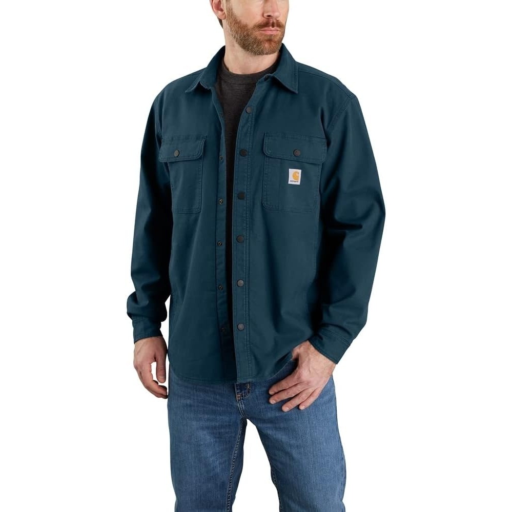 image:imageCarhartt Mens Rigby Relaxed Shirt JacNight Blue