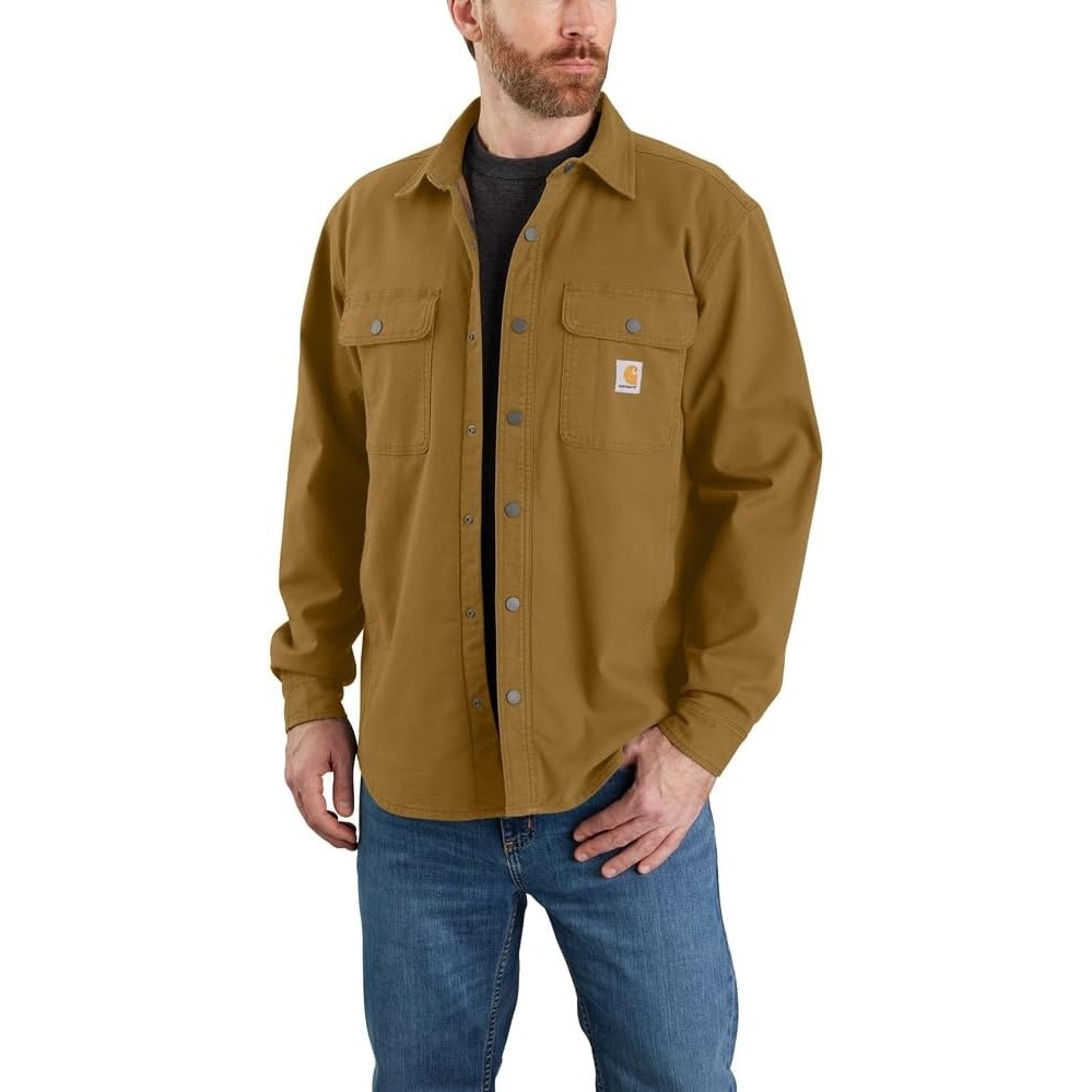 image:imageCarhartt Mens Rigby Relaxed Shirt JacOak Brown