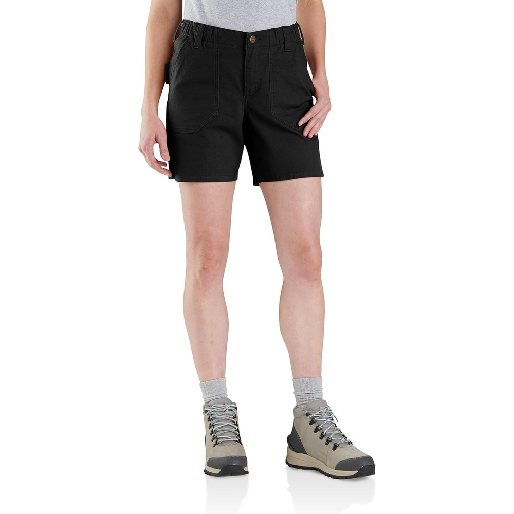 image:imageCarhartt Womens 105730 Womens Rugged Flex Relaxed Fit Canvas Work ShBlack