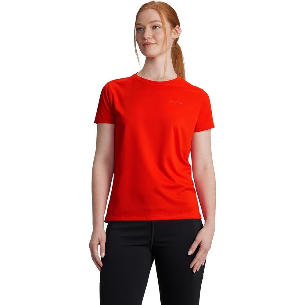 image:imageCarhartt Womens 106830 Womens Force Sun Defender Relaxed Fit ShortRoasted Tomato