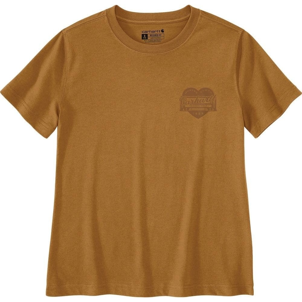 image:imageCarhartt Womens Irvine Relaxed Heritage Heart TShirtCarhartt Brown