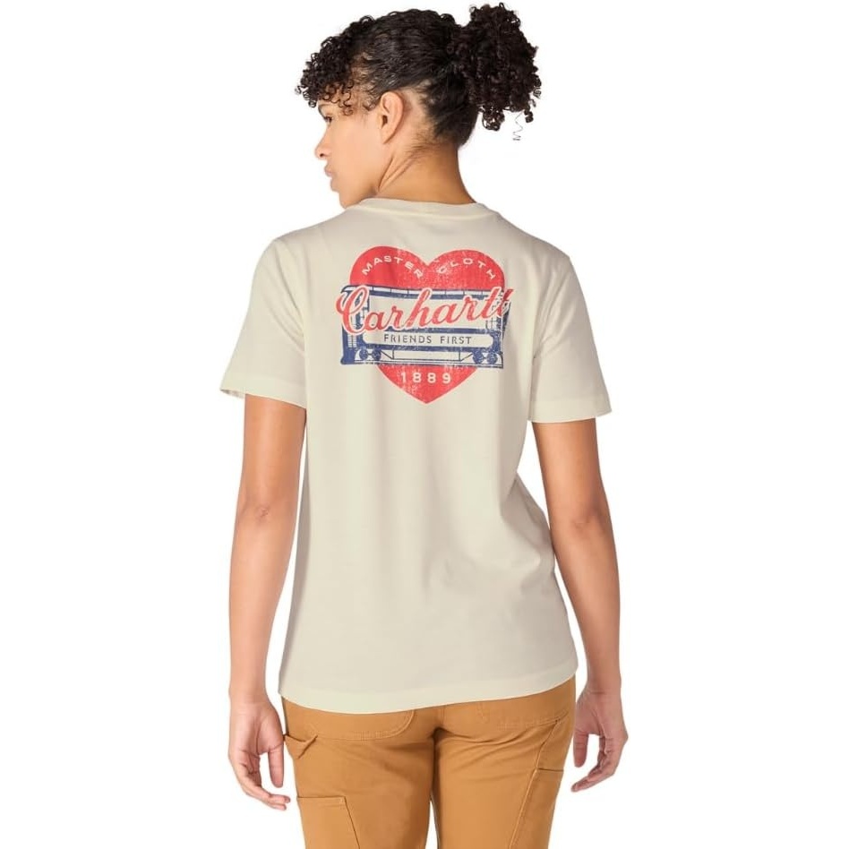 image:imageCarhartt Womens Irvine Relaxed Heritage Heart TShirtEggshell