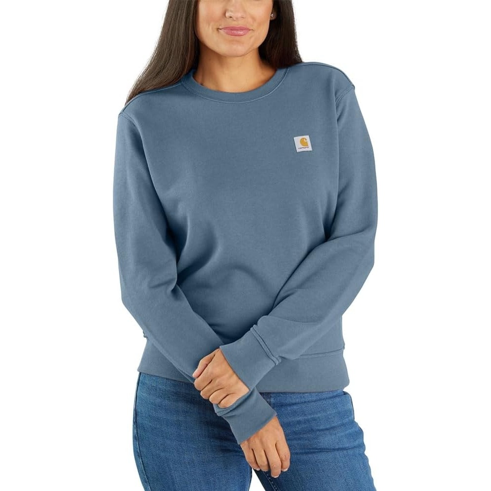 image:imageCarhartt Womens Relaxed Fit Midweight French Terry Crewneck SweatshirtThundercloud