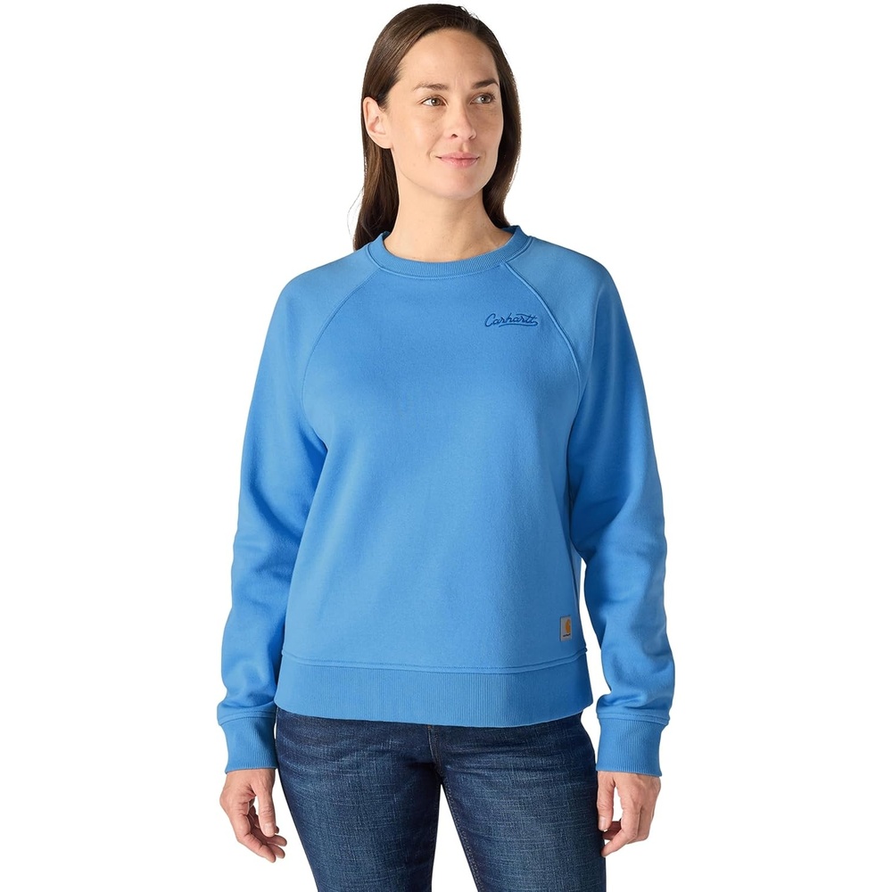 image:imageCarhartt Womens Sawyer Crewneck SweatshirtTranquil Blue