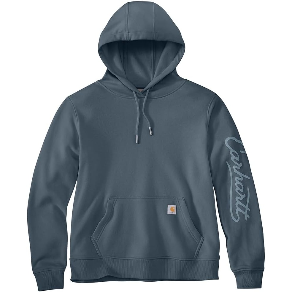 image:imageCarhartt Womens Sawyer Script Logo SweatshirtIron Blue