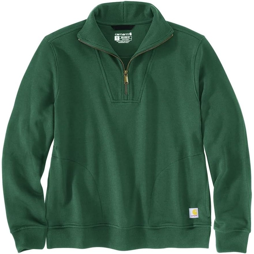 image:imageCarhartt Womens TENCEL Fiber Series HalfZip SweatshirtFrosted Balsam