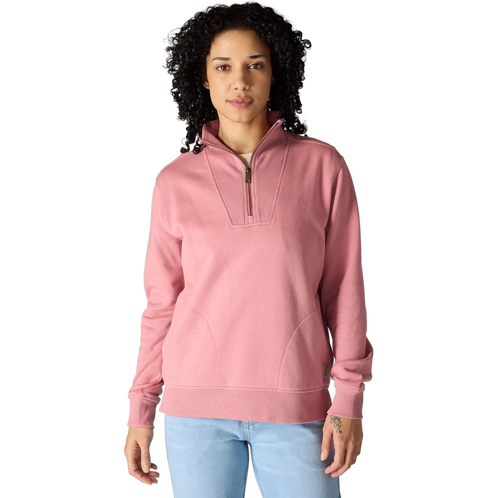 image:imageCarhartt Womens TENCEL Fiber Series HalfZip SweatshirtRose Tint