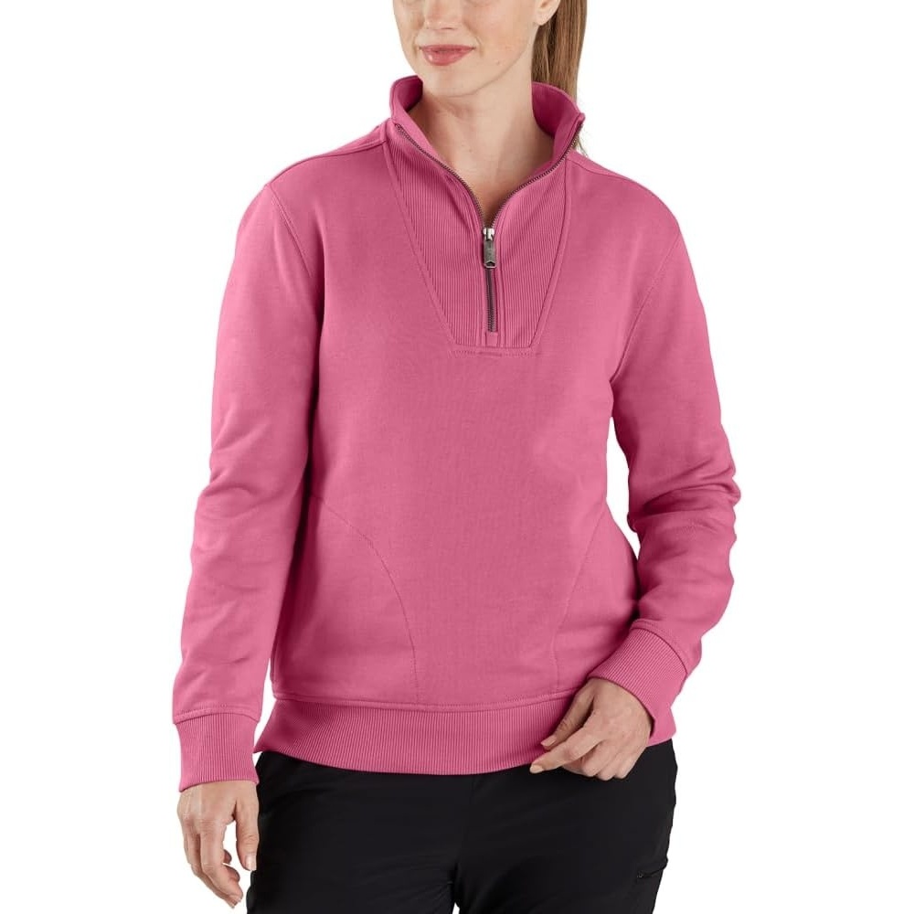image:imageCarhartt Womens TENCEL Fiber Series HalfZip SweatshirtWoodrose