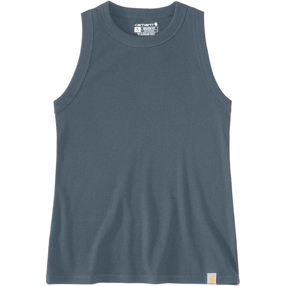 image:imageCarhartt Womens Tencel Fiber Series Fitted Ribbed TankIron Blue