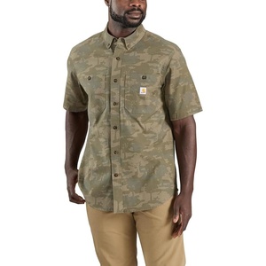 Carhartt Men’s Windham Relaxed Ss Shirt(Burnt Olive Tree Camo)