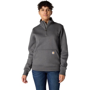 Carhartt Women’s Clarksburg Quarter-Zip Sweatshirt(Carbon Heather)