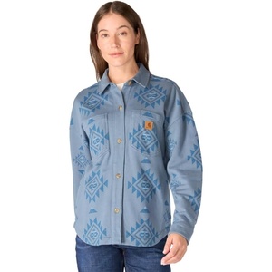 Carhartt Women’s Durham Knit Overshirt(B Yellowtail Iron Blue Print)