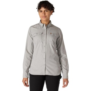 Carhartt Women’s Force Relaxed Fit Lightweight Long- Sleeve Shirt(Steel)