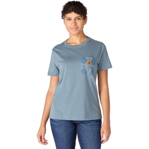 Carhartt Women’s Irvine Relaxed Bethany Yellowtail T-Shirt(Iron Blue)