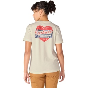 Carhartt Women’s Irvine Relaxed Heritage Heart T-Shirt(Eggshell)