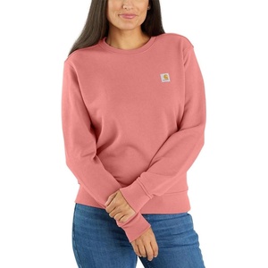 Carhartt Women’s Relaxed Fit Midweight French Terry Crewneck Sweatshirt(Aged Coral)