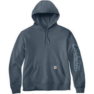 Carhartt Women’s Sawyer Script Logo Sweatshirt(Iron Blue)