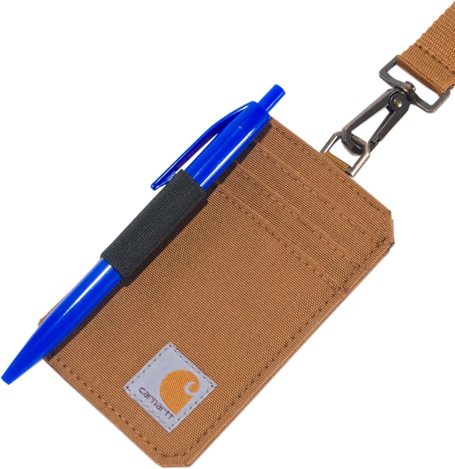 image:imageCarhartt 700D Nylon Duck ID Holder and Lanyard WMesh ID Window for Quick AccessCarhartt Brown