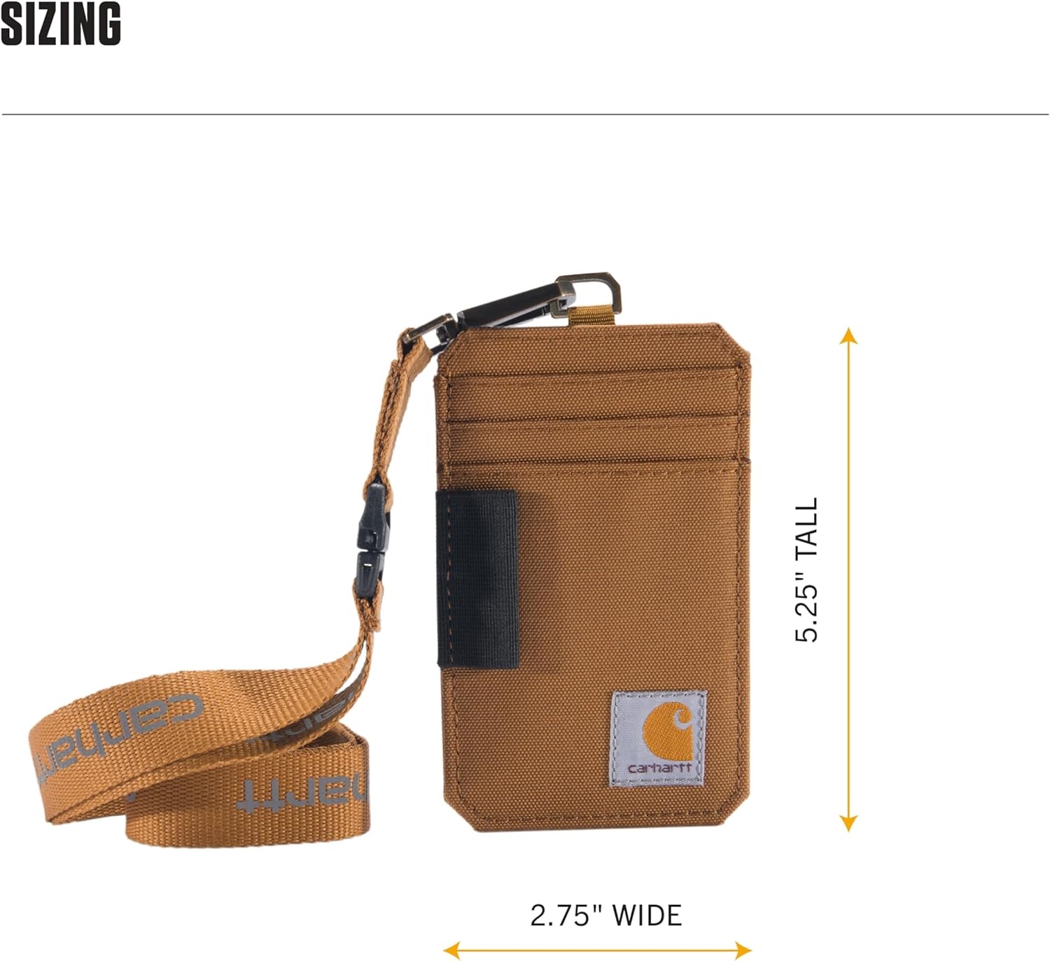 image:imageCarhartt 700D Nylon Duck ID Holder and Lanyard WMesh ID Window for Quick AccessGravel