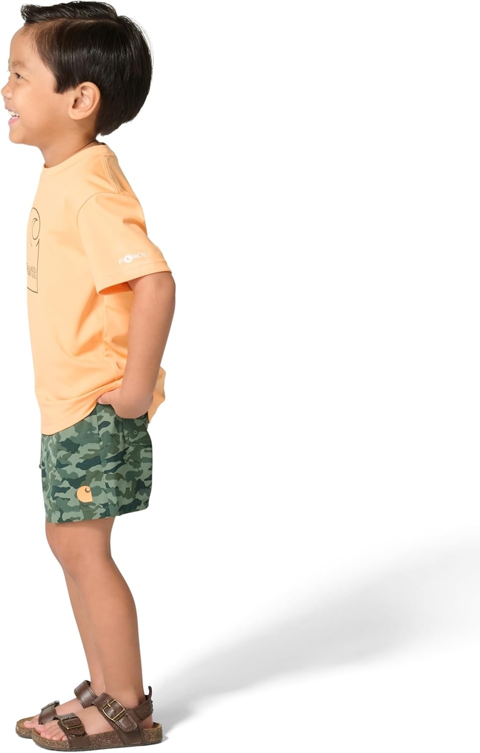 image:imageCarhartt Baby Boys 2piece Short Sleeve Sun Defender Force Shirt amp Woven Short SetGreen Camo