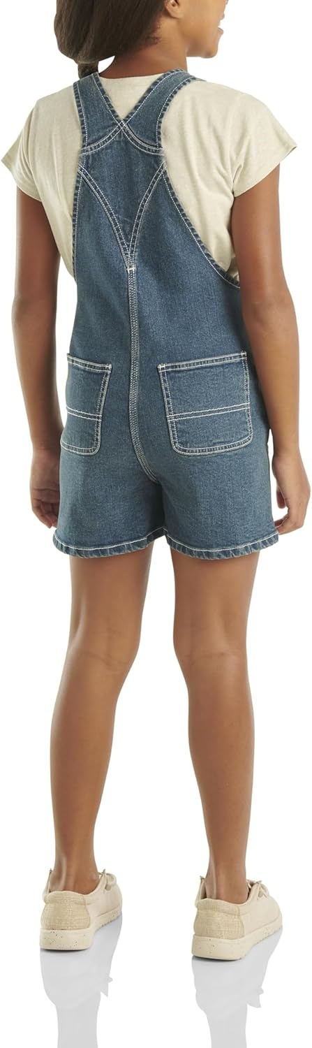 image:imageCarhartt Baby Loose Fit Jean Overall Shorts Denim ShortallsMedium Wash Denim