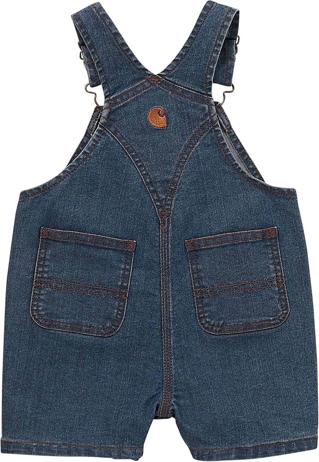 image:imageCarhartt Baby Loose Fit Jean Overall Shorts Denim ShortallsMedium Wash Denim Loose Fit