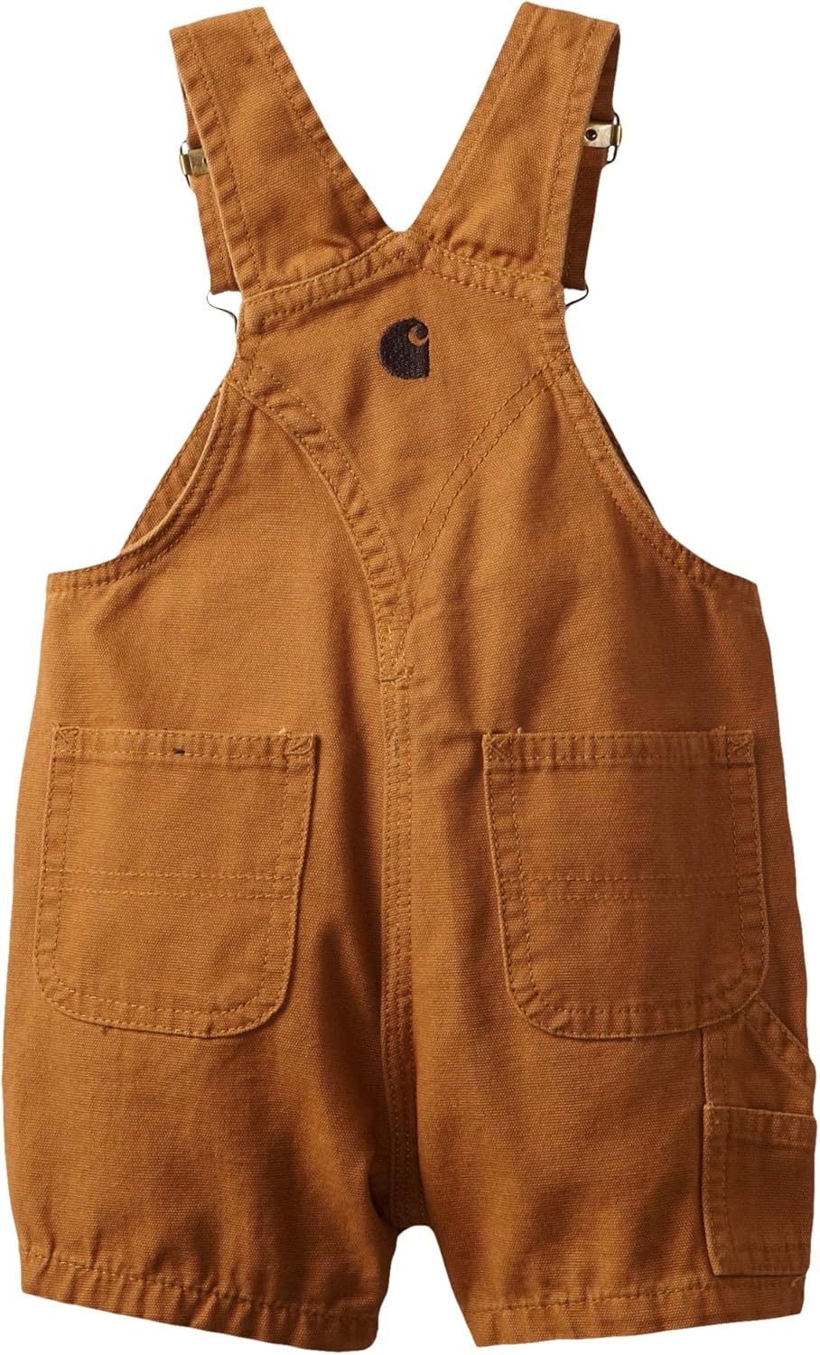 image:imageCarhartt BabyBoys Infant Washed Canvas Bib ShortallBrown