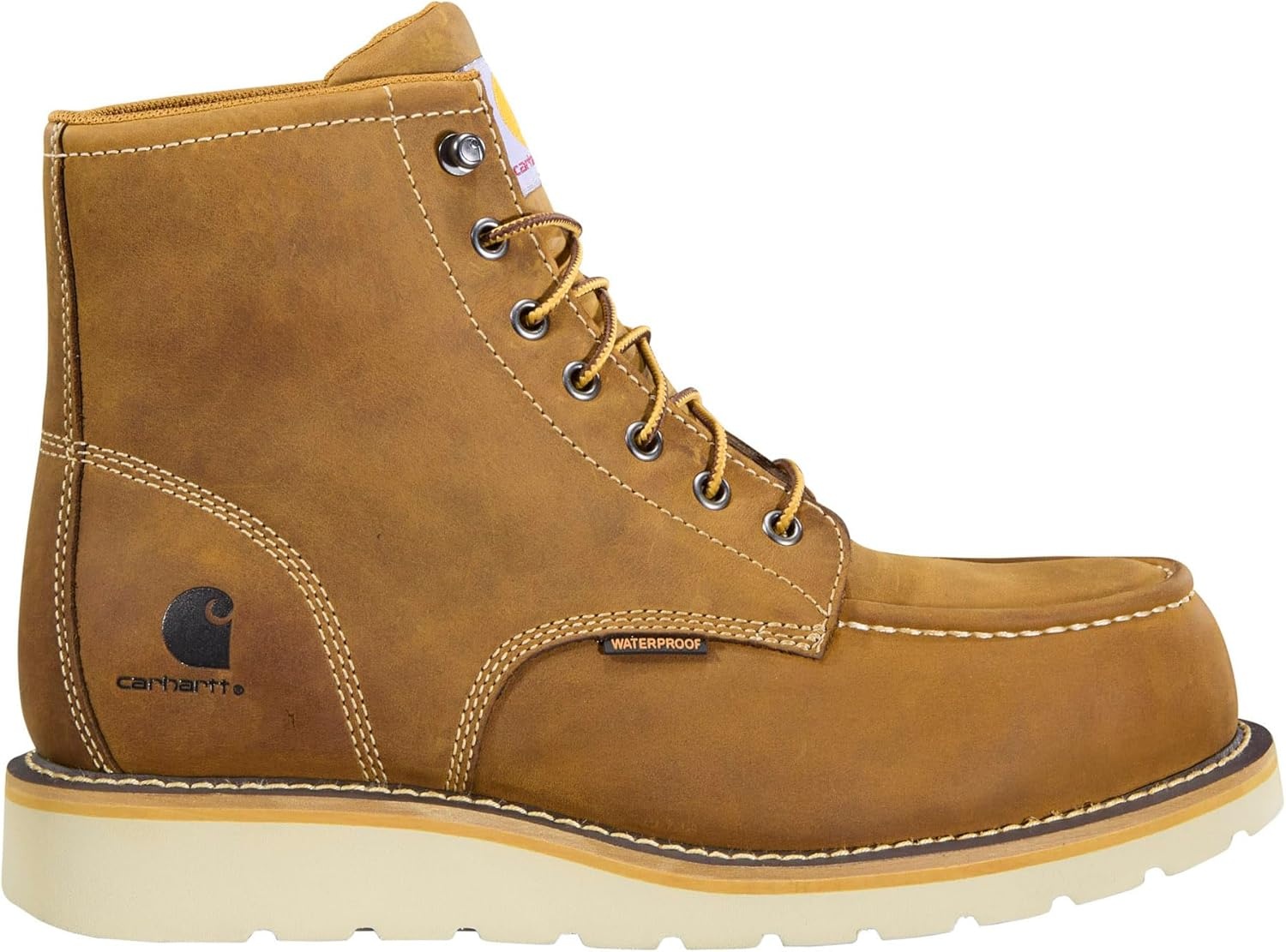 image:imageCarhartt Footwear FW6425M 6 Waterproof Moc Nano Toe Wedge Work BootLight Brown