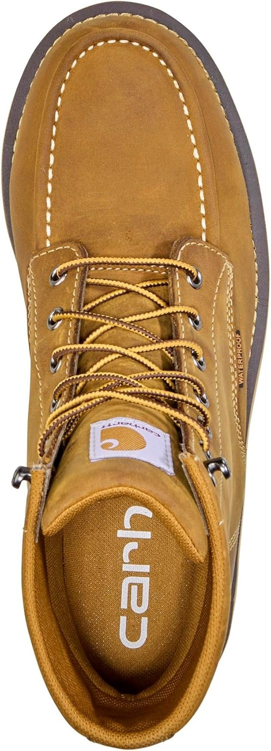 image:imageCarhartt Footwear FW6425M 6 Waterproof Moc Nano Toe Wedge Work BootLight Brown