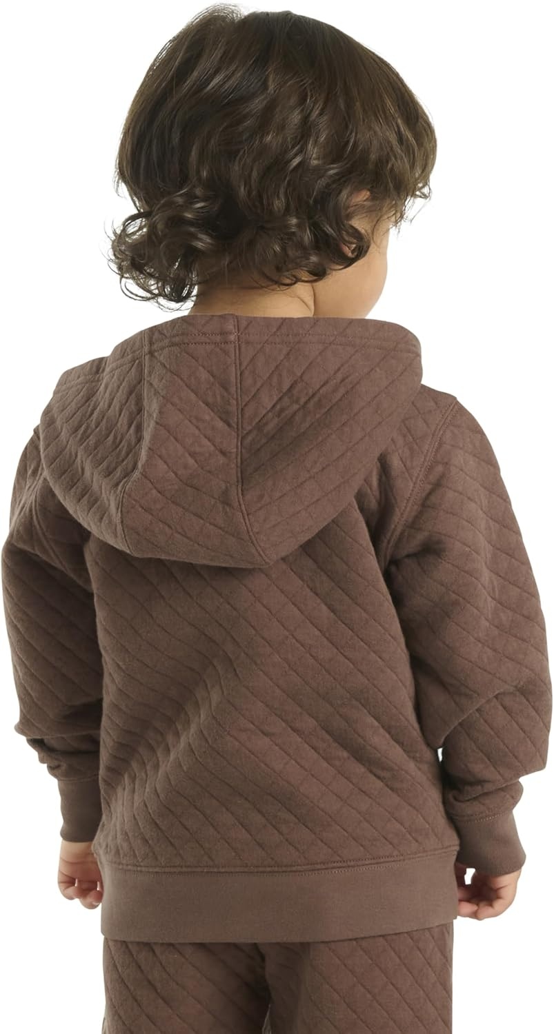 image:imageCarhartt Kids CA6273 LongSleeve HalfZip Sweatshirt BoysMed Brown