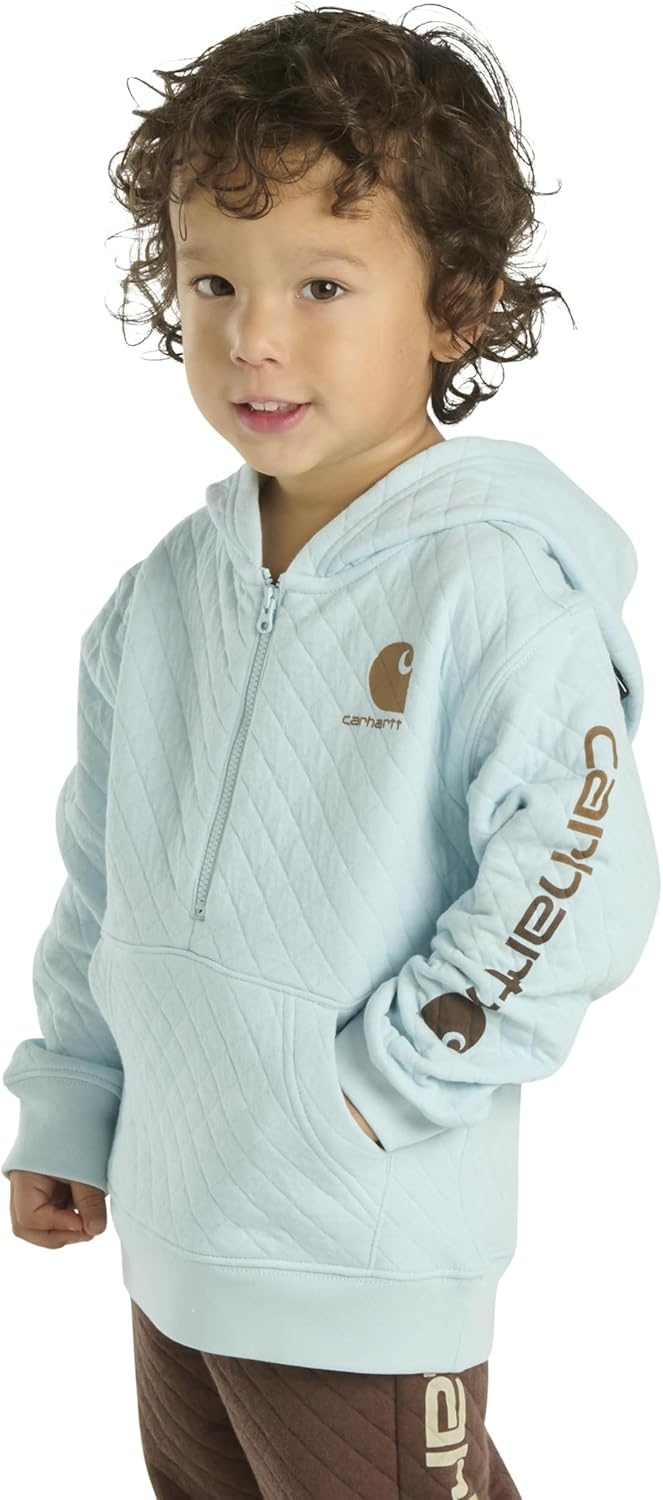 image:imageCarhartt Kids CA6273 LongSleeve HalfZip Sweatshirt BoysStarlight Blue