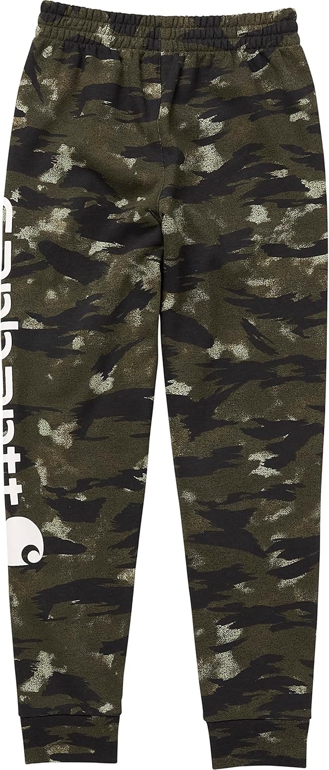 image:imageCarhartt Kids CK8429 Fleece Logo Sweatpant BoysBlind Fatigue Camo