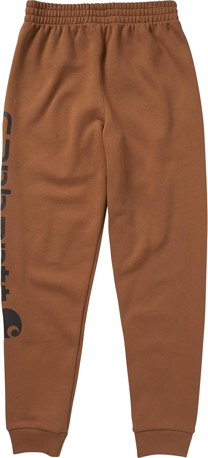 image:imageCarhartt Kids CK8429 Fleece Logo Sweatpant BoysCarhartt Brown