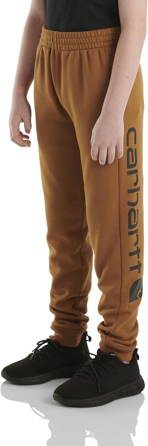 image:imageCarhartt Kids CK8429 Fleece Logo Sweatpant BoysCarhartt Brown Classic