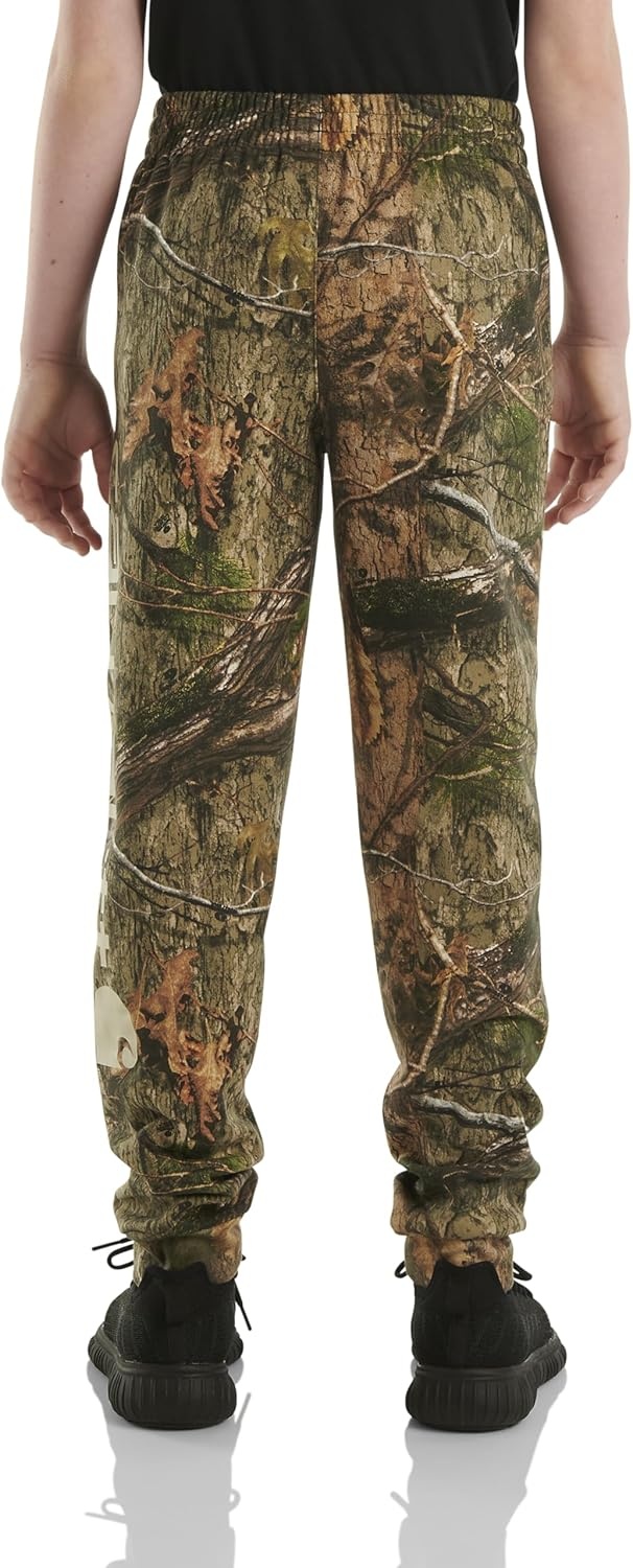 image:imageCarhartt Kids CK8429 Fleece Logo Sweatpant BoysMossy Oak Country Dna Camo
