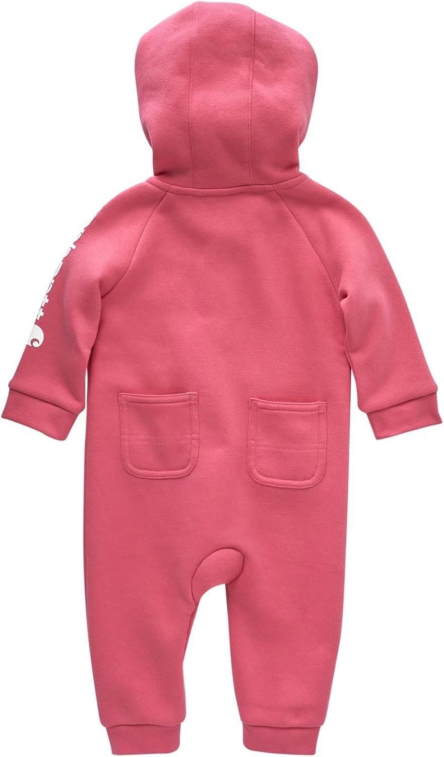 image:imageCarhartt Kids CM9732 LongSleeve Fleece ZipFront Hooded Coverall GirlsPink Lemonade