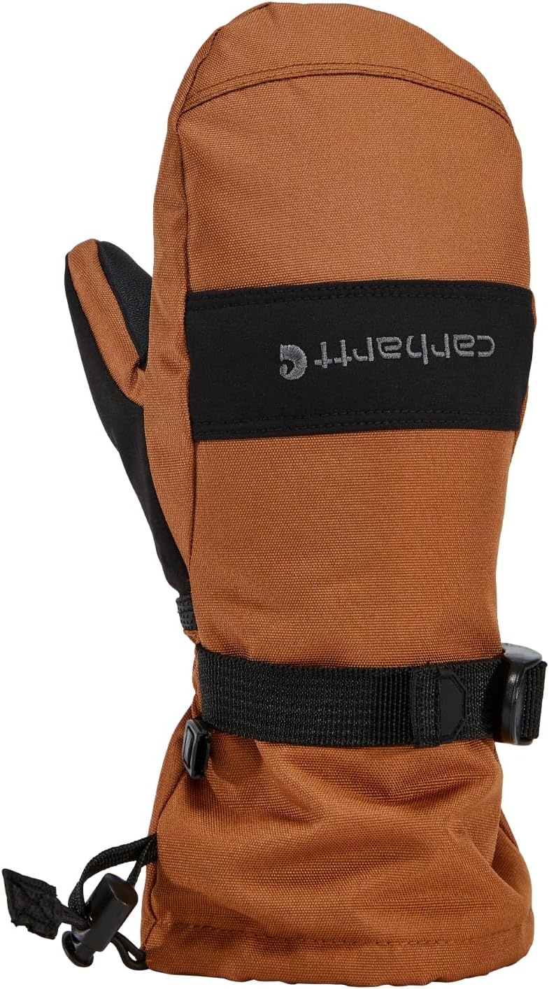 image:imageCarhartt Kids GL0845J Juniors Waterproof Insulated Gauntlet MittBrownBlack